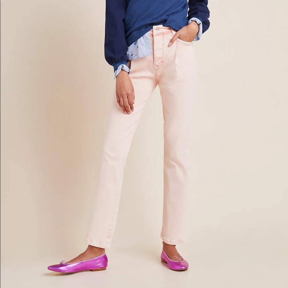 Pilcro Ultra High-Rise Acid Wash Straight Jeans